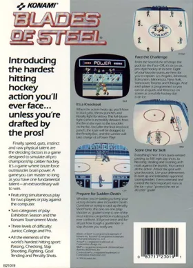 Blades of Steel box cover back